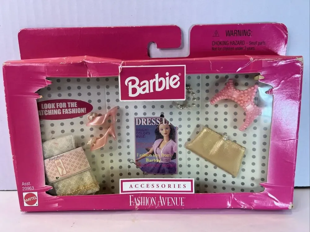 Mattel Barbie 1998 Fashion AVENUE Accessories SET#20963 - NEW IN BOX Shelf-ware